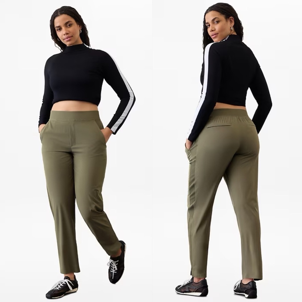 Brooklyn Mid Rise Ankle Pant in‎ Moss Green